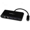 NEW STARTECH.COM US1GC303APD USB-C TO GBE ADAPTER W/ 3-PORT USB HUB.b